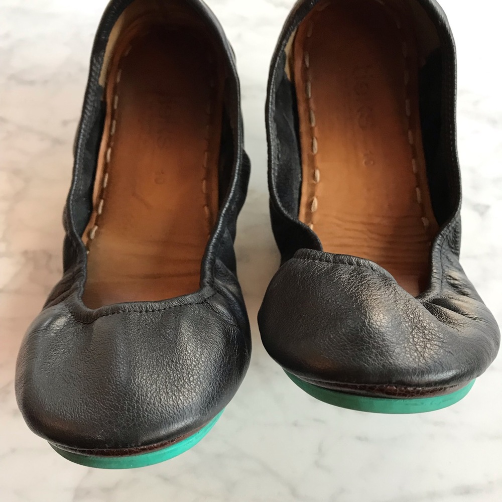 Tieks - Black Leather - Size 10